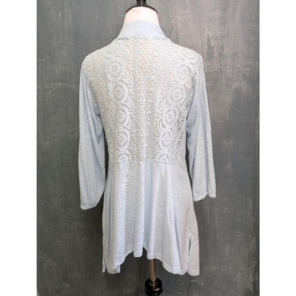 Simply Noelle Baby Blue Knit Spring Cardigan Flowy XS - Picture 4 of 10